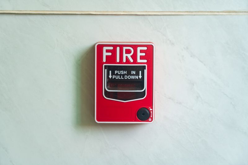 Alarma contra incendios montada en pared